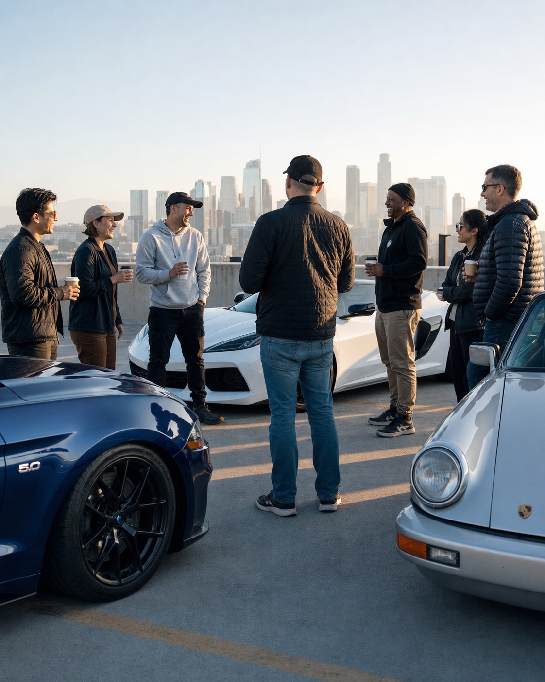 Cars and coffee in Los Angeles